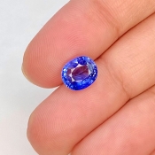 Blue Sapphire 8.15X6.94mm Faceted Oval AA+ Grade Loose Gemstone - 157676