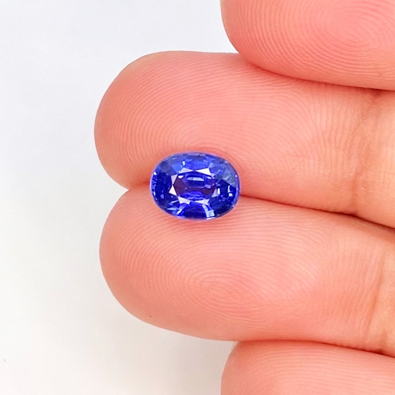 Blue Sapphire 7.45x5.65mm Faceted Oval AAA Grade Loose Gemstone - 157677