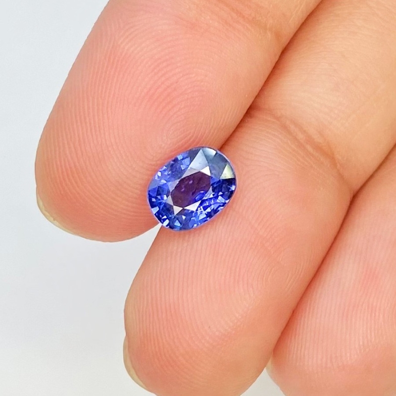 Blue Sapphire 7.33x5.69mm Faceted Cushion AA+ Grade Loose Gemstone - 157678