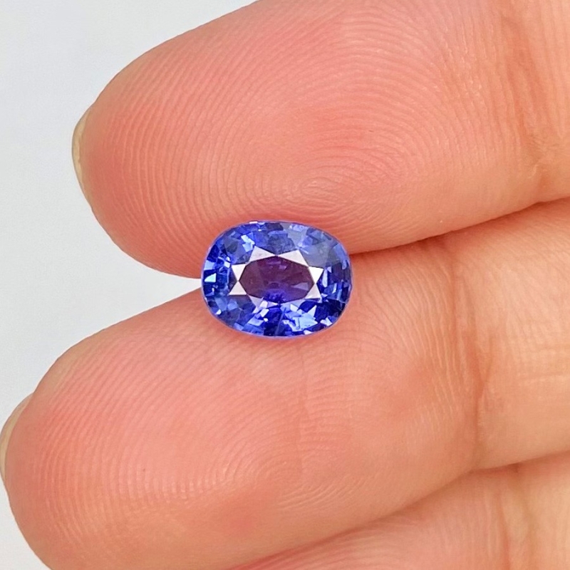 Blue Sapphire 7.33x5.69mm Faceted Cushion AA+ Grade Loose Gemstone - 157678