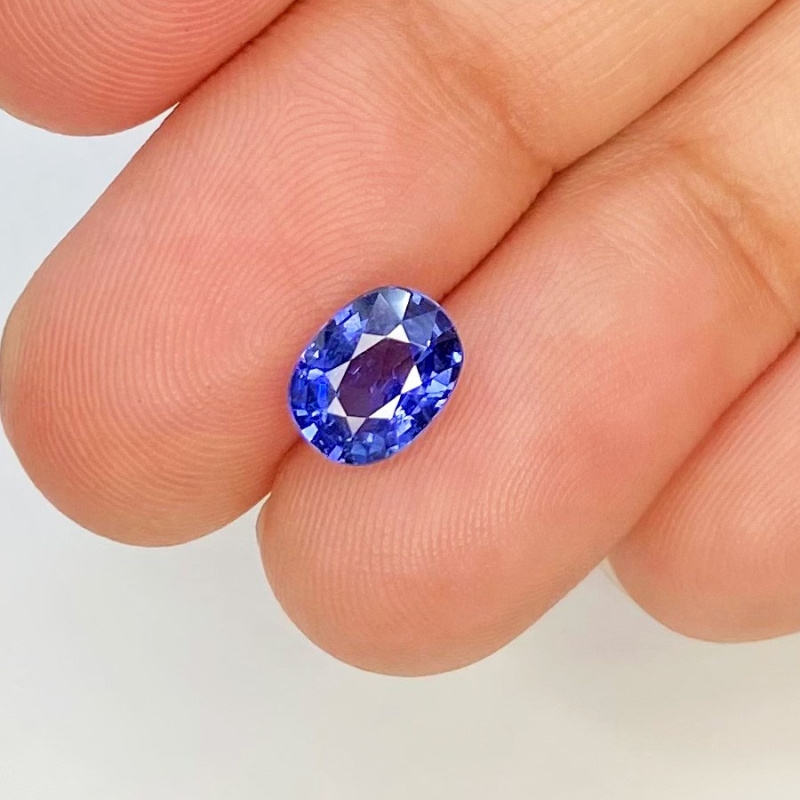 Blue Sapphire 7.33x5.69mm Faceted Cushion AA+ Grade Loose Gemstone - 157678