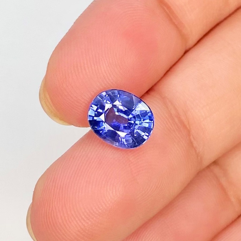Blue Sapphire 8.62X7.01mm Faceted Oval AAA Grade Loose Gemstone - 157680
