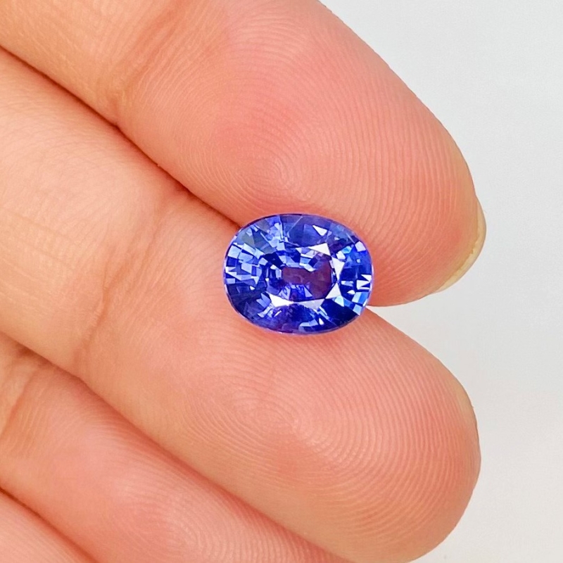 Blue Sapphire 8.62X7.01mm Faceted Oval AAA Grade Loose Gemstone - 157680