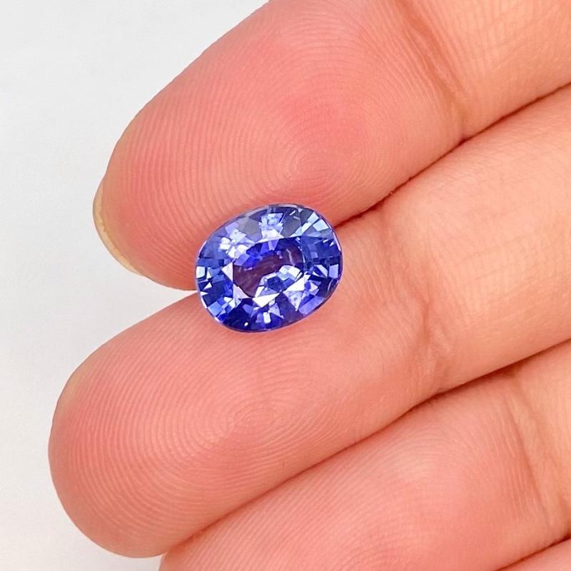 Blue Sapphire 8.62X7.01mm Faceted Oval AAA Grade Loose Gemstone - 157680