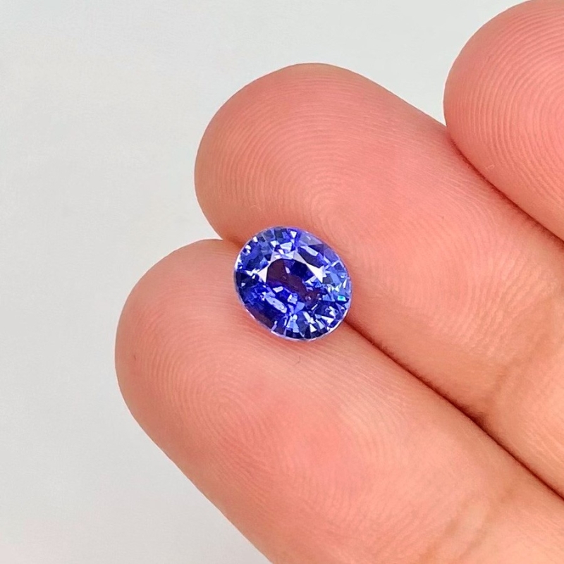 Blue Sapphire 7.02x5.91mm Faceted Cushion AAA+ Grade Loose Gemstone - 157685