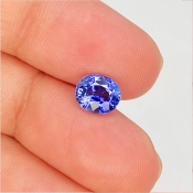 Blue Sapphire 7.02x5.91mm Faceted Cushion AAA+ Grade Loose Gemstone - 157685