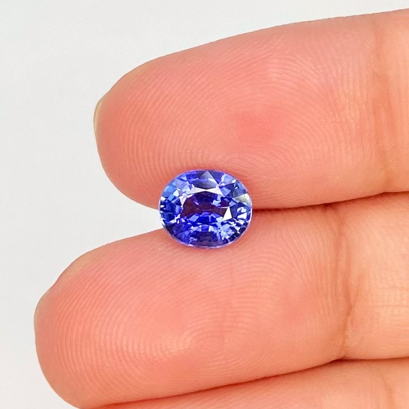 Blue Sapphire 7.02x5.91mm Faceted Cushion AAA+ Grade Loose Gemstone - 157685