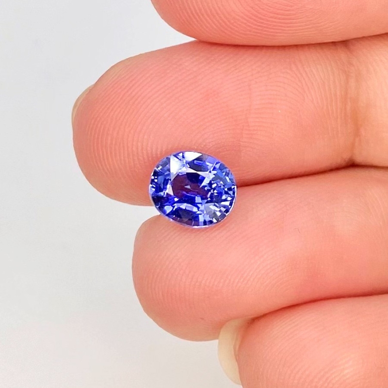 Blue Sapphire 7.02x5.91mm Faceted Cushion AAA+ Grade Loose Gemstone - 157685