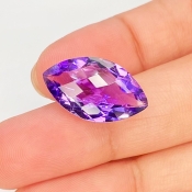 Brazilian Amethyst 20x11.5mm Checkerboard Marquise AAA Grade Loose Gemstone - 158719