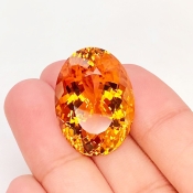 Citrine 24x17.5mm Faceted Oval AAA Grade Loose Gemstone - 158765
