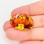 Citrine 24x17.5mm Faceted Oval AAA Grade Loose Gemstone - 158765