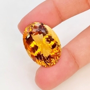 Citrine 24x17.5mm Faceted Oval AAA Grade Loose Gemstone - 158765