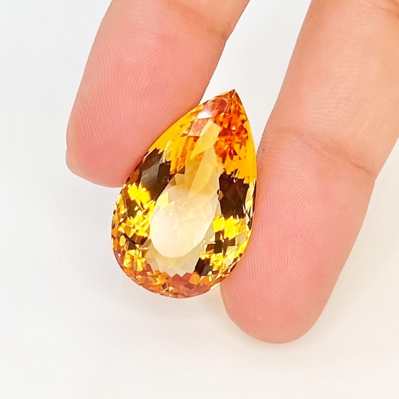 Citrine 26x16mm Faceted Pear AAA Grade Loose Gemstone - 158783