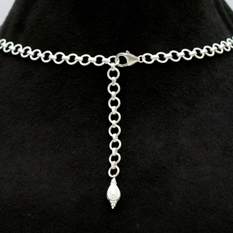 Lavender Quartz Smooth Nuggets Shape Gemstone Beads Necklace