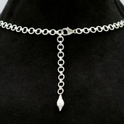 Lavender Quartz Smooth Nuggets Shape Gemstone Beads Necklace