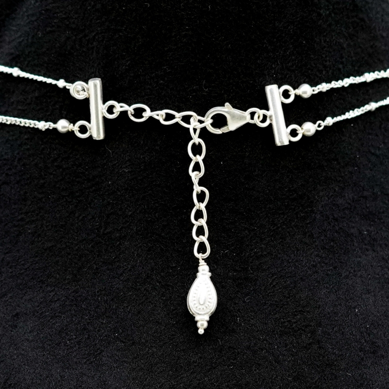 Hessonite Garnet Smooth Rondelle Shape Gemstone Beads Necklace