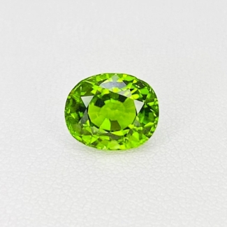 3.46 Cts. Peridot 9.68x7.89mm Faceted Oval Shape AAA Grade Loose Gemstone - Total  1 Pc.