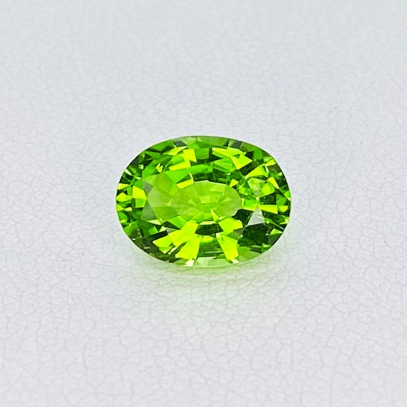 1.99 Cts. Peridot 8.84x6.60mm Faceted Oval Shape AAA Grade Loose Gemstone - Total  1 Pc.