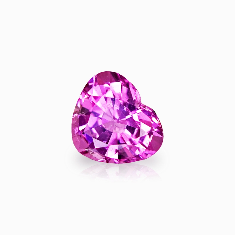 1.61 Cts. Pink Spinel 6.58x7.77mm Faceted Heart Shape AAA Grade Loose Gemstone - Total  1 Pc.