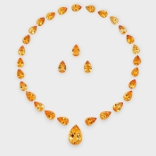 Citrine 10x7-12x8-20x14mm Faceted Pear Shape Gemstones Layout - 75 Cts.