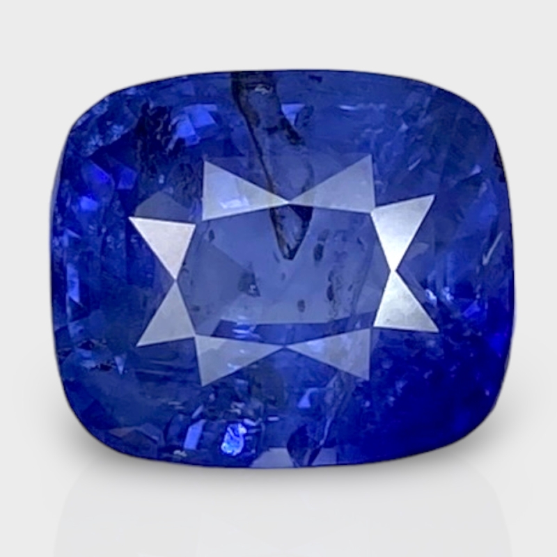 10.2 Cts. Blue Sapphire 12.40x10.60mm Faceted Cushion Shape A+ Grade Loose Gemstone - Total 1 Pc.