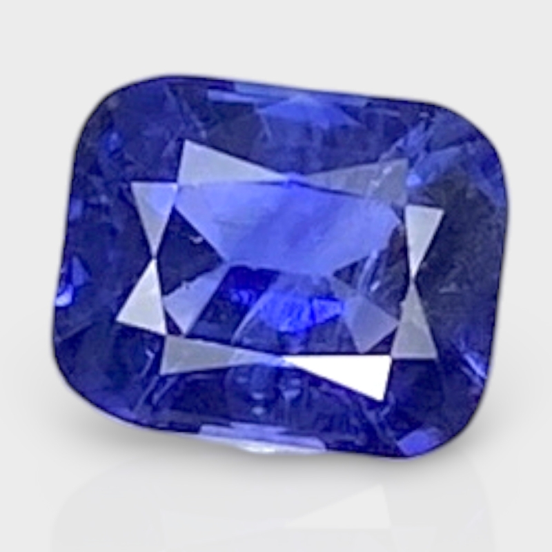 3.05 Cts. Blue Sapphire 8.50x6.90mm Faceted Cushion Shape A+ Grade Loose Gemstone - Total 1 Pc.