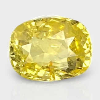6.07 Cts. Yellow Sapphire 11.5x8.9mm Faceted Cushion Shape AA Grade Loose Gemstone - Total 1 Pc.