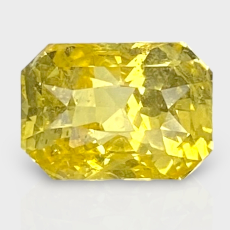 4.7 Cts. Yellow Sapphire 10.5x7.5mm Step Cut Octagon Shape AA+ Grade Loose Gemstone - Total 1 Pc.