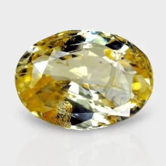 4.58 Cts. Yellow Sapphire 11.23x7.95mm Faceted Oval Shape A+ Grade Loose Gemstone - Total  1 Pc.