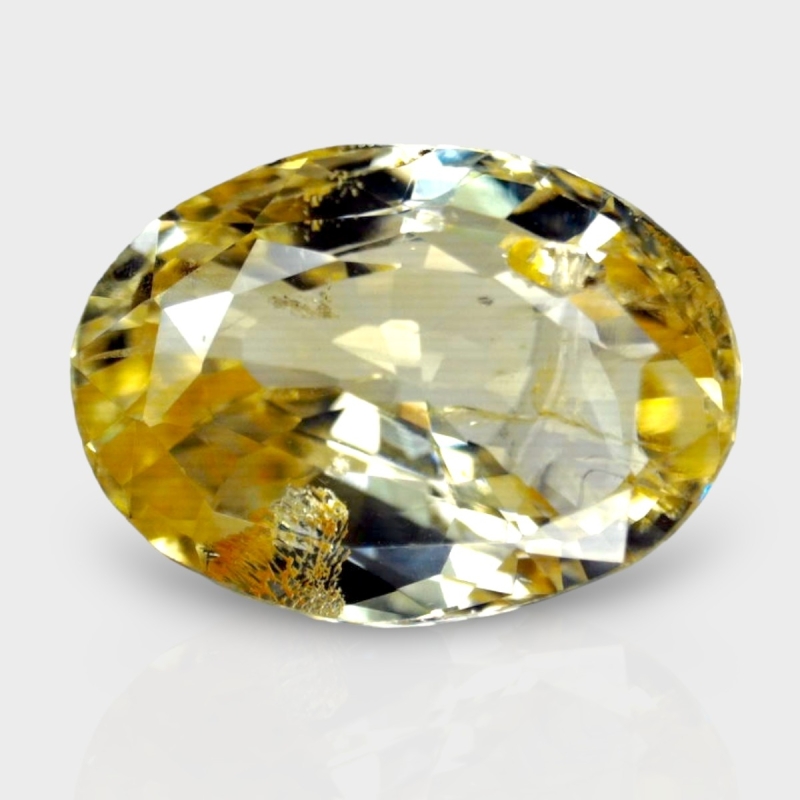 4.58 Cts. Yellow Sapphire 11.23x7.95mm Faceted Oval Shape AA+ Grade Loose Gemstone - Total 1 Pc.