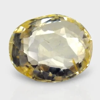 4.05 Cts. Yellow Sapphire 9.84x8.03mm Faceted Oval Shape A+ Grade Loose Gemstone - Total  1 Pc.