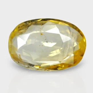 4.26 Cts. Yellow Sapphire 11.66x7.84mm Faceted Oval Shape A+ Grade Loose Gemstone - Total  1 Pc.