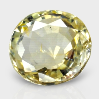 3.04 Cts. Yellow Sapphire 8.55x7.86mm Faceted Oval Shape A+ Grade Loose Gemstone - Total  1 Pc.