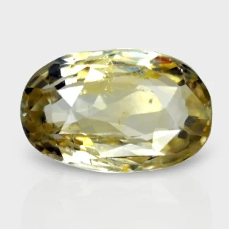 3.17 Cts. Yellow Sapphire 10.15x6.46mm Faceted Oval Shape A+ Grade Loose Gemstone - Total  1 Pc.