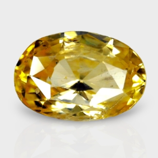 3.09 Cts. Yellow Sapphire 9.82x6.63mm Faceted Oval Shape A+ Grade Loose Gemstone - Total  1 Pc.