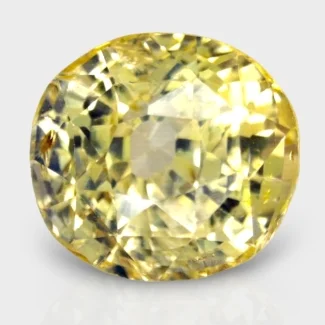 3.76 Cts. Yellow Sapphire 8.42x7.68mm Faceted Oval Shape A+ Grade Loose Gemstone - Total 1 Pc.