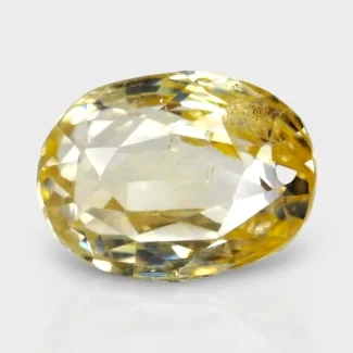 3.57 Cts. Yellow Sapphire 9.29x6.77mm Faceted Oval Shape A+ Grade Loose Gemstone - Total 1 Pc.