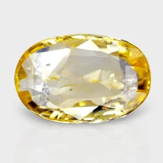 3.04 Cts. Yellow Sapphire 11.05x7.23mm Faceted Oval Shape A+ Grade Loose Gemstone - Total 1 Pc.