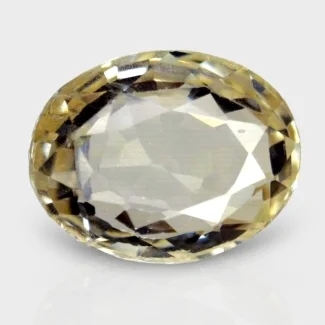 3.03 Cts. Yellow Sapphire 9.33x7.17mm Faceted Oval Shape A+ Grade Loose Gemstone - Total 1 Pc.