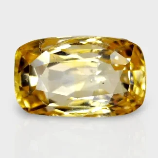 3.02 Cts. Yellow Sapphire 9.10x5.52mm Faceted Cushion Shape A+ Grade Loose Gemstone - Total 1 Pc.