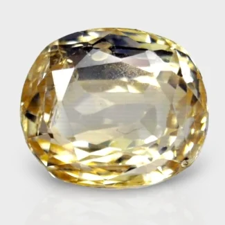 3.01 Cts. Yellow Sapphire 8.26x6.89mm Faceted Cushion Shape A+ Grade Loose Gemstone - Total 1 Pc.