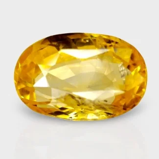 3.65 Cts. Yellow Sapphire 10.76x7.01mm Faceted Oval Shape A+ Grade Loose Gemstone - Total 1 Pc.
