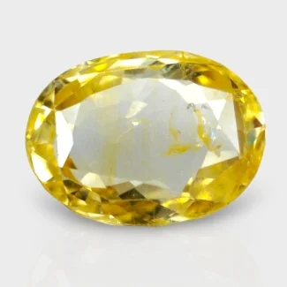 3.05 Cts. Yellow Sapphire 9.80x7.34mm Faceted Oval Shape A+ Grade Loose Gemstone - Total 1 Pc.