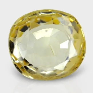 3.34 Cts. Yellow Sapphire 9.19x8.34mm Faceted Cushion Shape A+ Grade Loose Gemstone - Total 1 Pc.