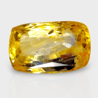 3.27 Cts. Yellow Sapphire 10.20x6.30mm Faceted Cushion Shape A+ Grade Loose Gemstone - Total 1 Pc.
