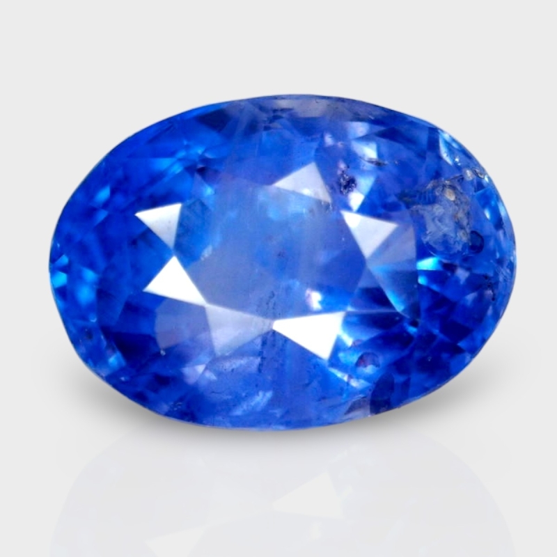 4.34 Cts. Blue Sapphire 10.33x7.42mm Faceted Oval Shape A+ Grade Loose Gemstone - Total 1 Pc.