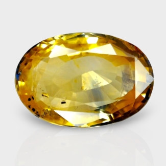 4.56 Cts. Yellow Sapphire 11.31x7.75mm Faceted Oval Shape A+ Grade Loose Gemstone - Total 1 Pc.