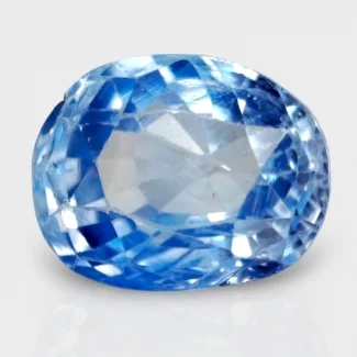 3.44 Cts. Blue Sapphire 9.06x7.10mm Faceted Oval Shape A+ Grade Loose Gemstone - Total 1 Pc.