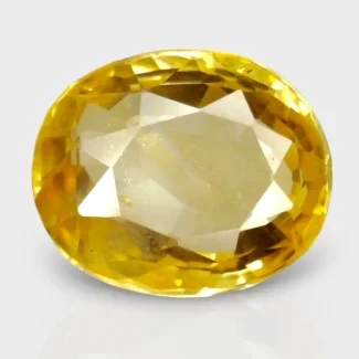 3.18 Cts. Yellow Sapphire 9.58x7.79mm Faceted Oval Shape A+ Grade Loose Gemstone - Total 1 Pc.