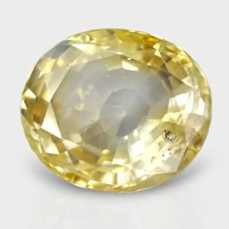 7.17 Cts. Yellow Sapphire 11.90x9.95mm Faceted Oval Shape A+ Grade Loose Gemstone - Total 1 Pc.